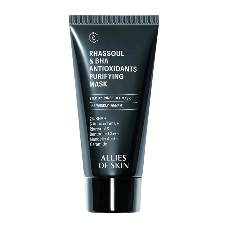 Allies of Skin Rhassoul & BHA Antioxidants Purifying Mask 50 ml - Маска очищуюча для обличчя